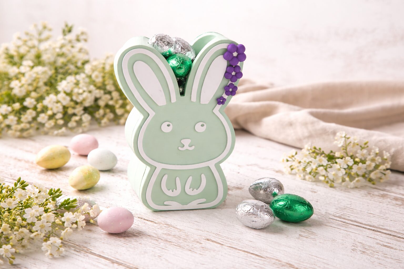 Osterhase Geschenkbox Vase